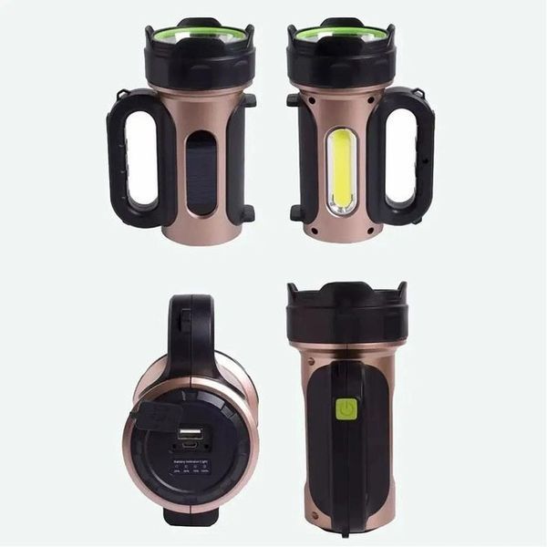 Ліхтар переносний кемпінг T93-LED+COB з функцією PowerBank, повербанк, сонячна батарея 00023553 фото