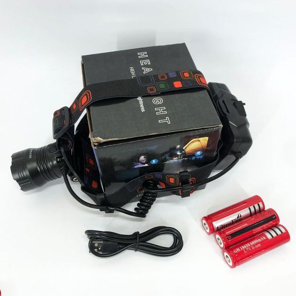 Фонарь налобный X-Balong XQ-218-HP50 аккумуляторный LED zoom с функцией Power Bank 3 режима работы 00022934 фото