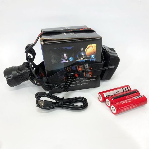 Фонарь налобный X-Balong XQ-218-HP50 аккумуляторный LED zoom с функцией Power Bank 3 режима работы 00022934 фото