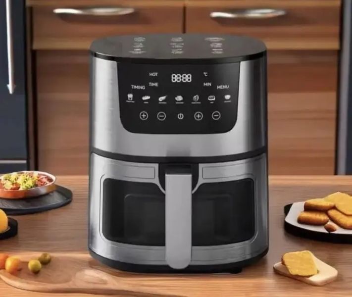 Аерогриль Rainberg RB 2268 4200W аерофрітюрниця безмасляна для приготування без олії з регулюванням температури 8 л 00021138 фото
