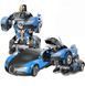 Машинка Трансформер Bugatti Size 18 см Robot Car синя з пультом 00015885 фото 2