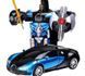 Машинка Трансформер Bugatti Size 18 см Robot Car синя з пультом 00015885 фото 3