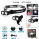 Світлодіодний ліхтар налобний sh-t808-2xpe-20smd-white/red з датчиком руху, потужний налобний ліхтар для риболовлі 00022963 фото 1