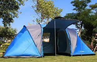 Палатка туристическая шестиместная две зоны 2055 (150+150+150)*230*h200 00014009 фото