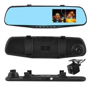 Автомобильный видеорегистратор-зеркало L-9004 LCD 3.5'' 2 камеры 1080P Full HD 00017082 фото