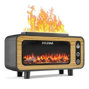 Светодиодный USB увлажнитель-аромадиффузор ретро Vintage Fireplace 00018549 фото