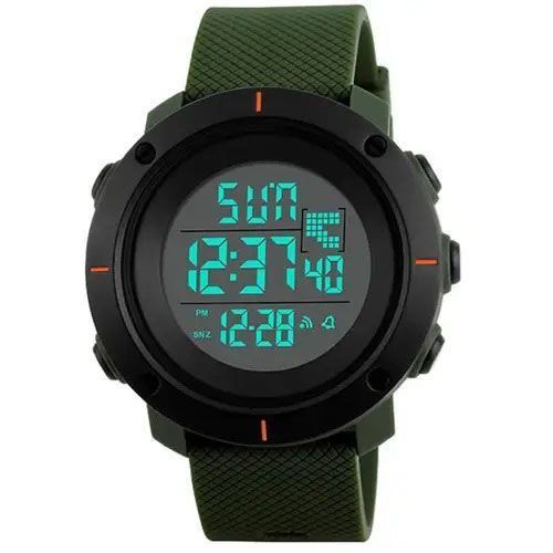 Часы наручные мужские SKMEI 1213AG ARMY GREEN BIG SIZE, брендовые мужские часы. Цвет: зеленый 00022030 фото
