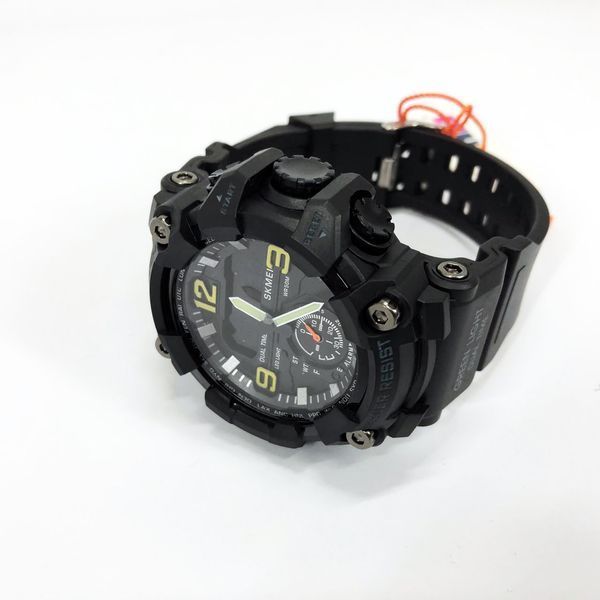 Часы наручные мужские SKMEI 1965BK BLACK, армейские часы противоударные. Цвет: черный 00022060 фото