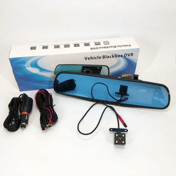 Автомобильный видеорегистратор-зеркало L-9004 LCD 3.5'' 2 камеры 1080P Full HD 00017082 фото