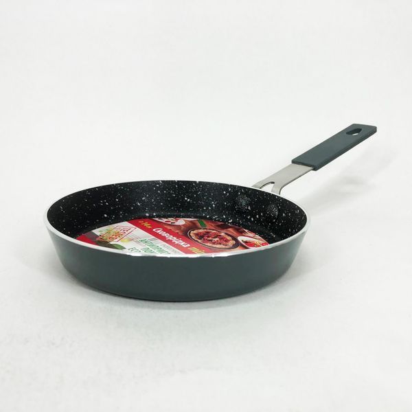 Антипригарная сковорода Con Brio CB-1414, 14см, Мини, Eco Granite, сковорода для дома. Цвет: серый 00018822 фото