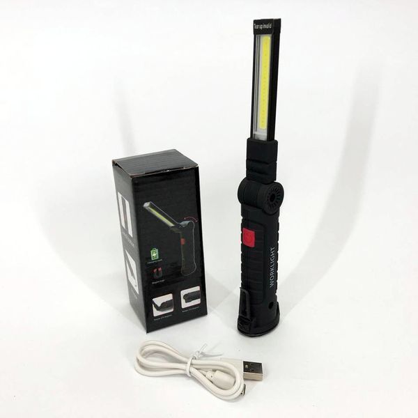 Фонарь кемпинг W51-SMD+COB, поворот на 180&ordm;+180&ordm;, магнит, зажим, крюк для подвеса, встроенный аккумулятор 00022916 фото