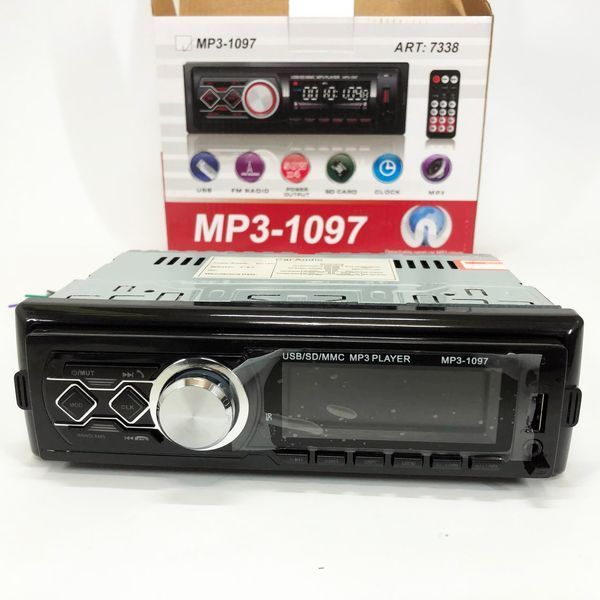 Автомагнітола MP3-1097 BT ISO зі знімною панеллю, Автомагнітола магнітола в авто з Usb сенсорна 00016811 фото