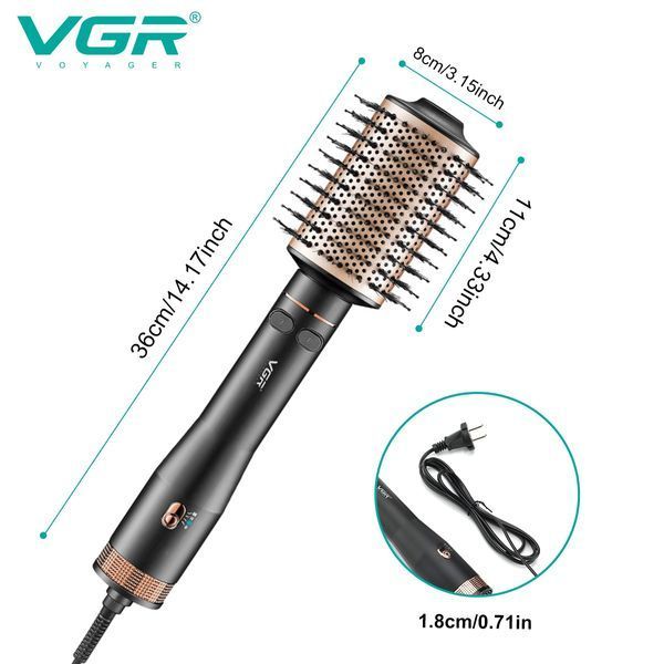 Электрический фен браш для укладки волос VGR V-494 800 Вт. Цвет: черный 00014814 фото