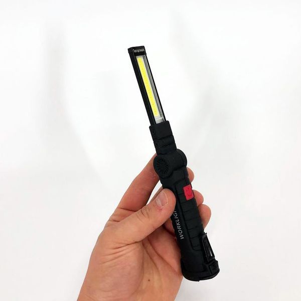Фонарь кемпинг W51-SMD+COB, поворот на 180&ordm;+180&ordm;, магнит, зажим, крюк для подвеса, встроенный аккумулятор 00022916 фото
