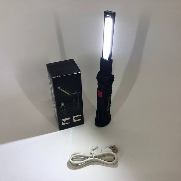 Фонарь кемпинг W51-SMD+COB, поворот на 180&ordm;+180&ordm;, магнит, зажим, крюк для подвеса, встроенный аккумулятор 00022916 фото