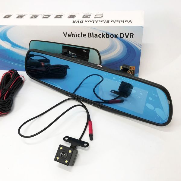 Автомобильный видеорегистратор-зеркало L-9004 LCD 3.5'' 2 камеры 1080P Full HD 00017082 фото