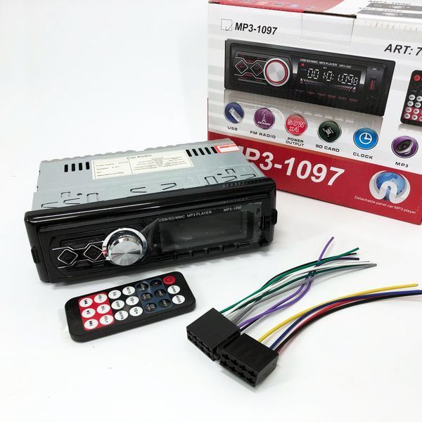 Автомагнітола MP3-1097 BT ISO зі знімною панеллю, Автомагнітола магнітола в авто з Usb сенсорна 00016811 фото
