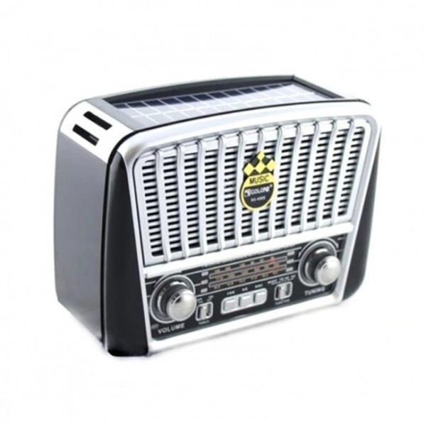 Радиоприёмник Golon RX-455S USB / аккумулятор солнечная панель Фм радио с mp3 проигрывателем. Цвет: Серый 00017764 фото