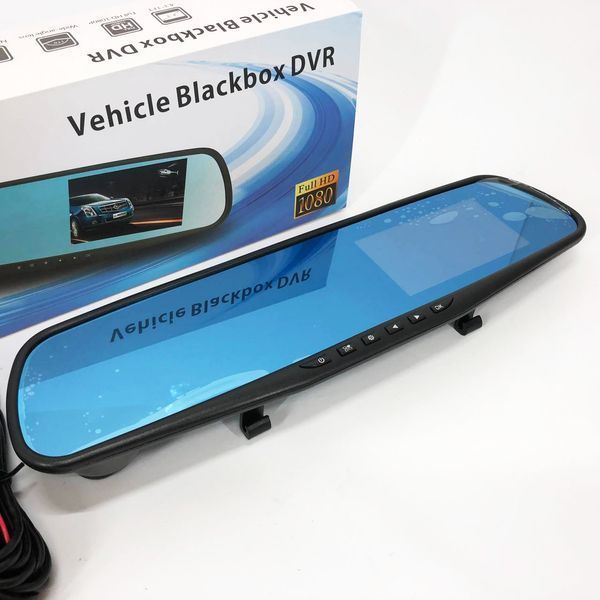 Автомобильный видеорегистратор-зеркало L-9004 LCD 3.5'' 2 камеры 1080P Full HD 00017082 фото