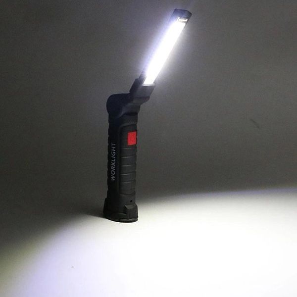 Фонарь кемпинг W51-SMD+COB, поворот на 180&ordm;+180&ordm;, магнит, зажим, крюк для подвеса, встроенный аккумулятор 00022916 фото