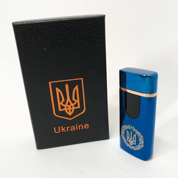 Електрична та газова запальничка Україна із USB-зарядкою HL-435, запальнички із зарядкою від usb. Колір: синій 00023336 фото