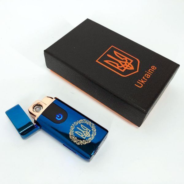Електрична та газова запальничка Україна із USB-зарядкою HL-435, запальнички із зарядкою від usb. Колір: синій 00023336 фото