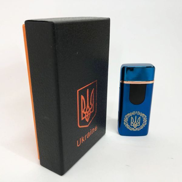 Електрична та газова запальничка Україна із USB-зарядкою HL-435, запальнички із зарядкою від usb. Колір: синій 00023336 фото