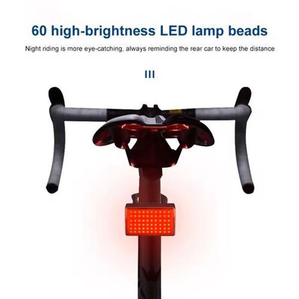 Велоліхтар MY-2105-60LED, Велосипедний ліхтар з функцією мигалки, Світлові сигнали для велосипеда 00016787 фото