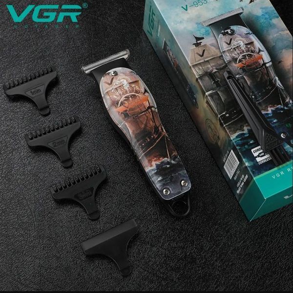 Профессиональный триммер для стрижки волос и бороды VGR V-953 с насадками, окантовочная машинка 00014404 фото