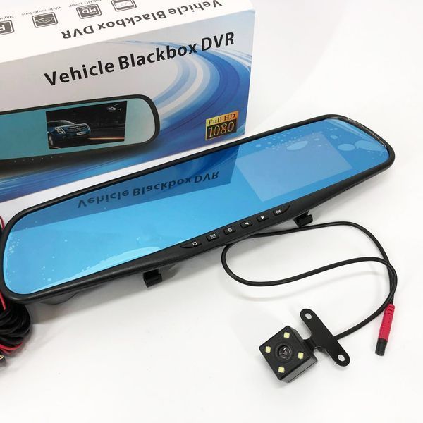 Автомобильный видеорегистратор-зеркало L-9004 LCD 3.5'' 2 камеры 1080P Full HD 00017082 фото