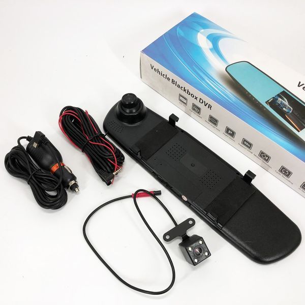 Автомобильный видеорегистратор-зеркало L-9004 LCD 3.5'' 2 камеры 1080P Full HD 00017082 фото