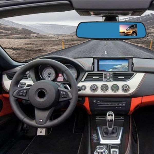 Автомобильный видеорегистратор-зеркало L-9004 LCD 3.5'' 2 камеры 1080P Full HD 00017082 фото