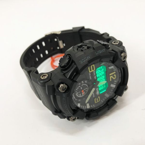 Часы наручные мужские SKMEI 1965BK BLACK, армейские часы противоударные. Цвет: черный 00022060 фото