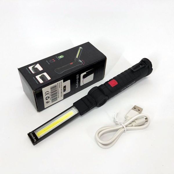 Фонарь кемпинг W51-SMD+COB, поворот на 180&ordm;+180&ordm;, магнит, зажим, крюк для подвеса, встроенный аккумулятор 00022916 фото