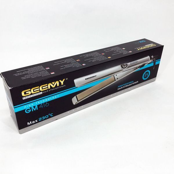 Випрямляч-праска для волосся Gemei GM-416. Колір: білий 00015358 фото