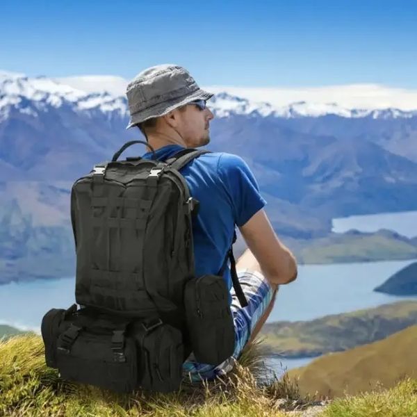 Піксель Рюкзак тактичний з підсумками Eagle B08 55 літр / Військовий, штурмовий / Вірменський 00018380 фото
