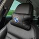 Авто подушки 2 шт &mdash; набор BMW из натуральной кожи, на подголовник в машину, Автомобильная подушка БМВ 00016728 фото 18