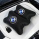Авто подушки 2 шт &mdash; набор BMW из натуральной кожи, на подголовник в машину, Автомобильная подушка БМВ 00016728 фото 5