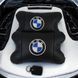 Авто подушки 2 шт &mdash; набор BMW из натуральной кожи, на подголовник в машину, Автомобильная подушка БМВ 00016728 фото 6
