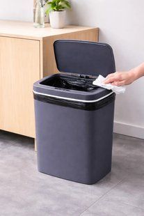 Ведро для мусора со смарт-датчиком приближение Smart trash can 10 л Синий 00014197 фото