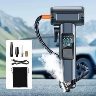 Автомобильный компрессор перезаряжаемый 150PSI 12V с Powerbank SW-201B 00016922 фото