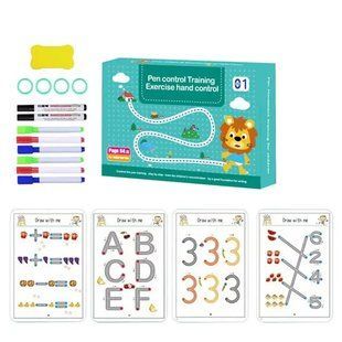 Розвиваюча книга Монтесорі Busy Book пиши-прай Stroke Line dot to dot 30 аркушів (60 завдань), від 2 років 00016383 фото