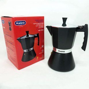 Гейзерна кавоварка Magio MG-1006 450 мл, Гейзер для кави, Кавоварка еспресо для плити 00020323 фото