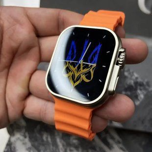 Оранжевые Смарт часы L8 Ultra Max 49 mm 1:1 Apple Watch! AMOLED.Премиум качество. Есть винты и фиксатор ремешка 00018111 фото