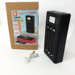 Портативная мобильная зарядка (Павербанк) POWER BANK SOLAR 60000MAH, переносной аккумулятор для телефона 00017695 фото