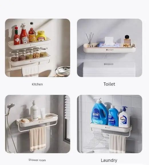 Органайзер в ванную полка+вешалка TOWEL BAR LY-840 00013843 фото