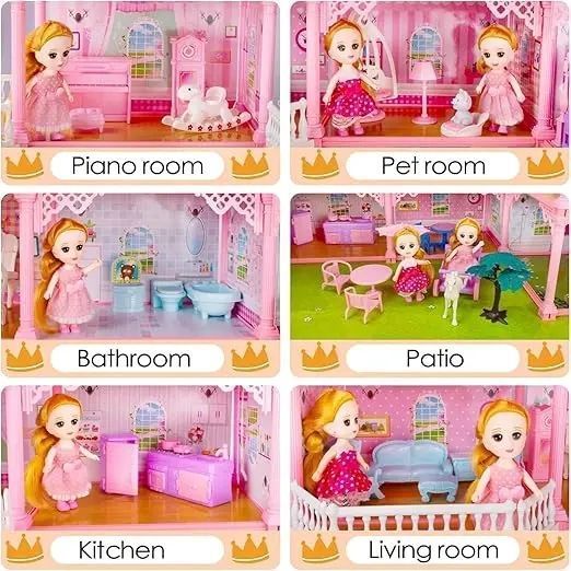Игровой набор / Кукольный домик с мебелью и куклами Princess Home 00016533 фото