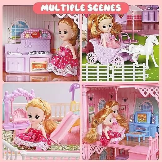 Игровой набор / Кукольный домик с мебелью и куклами Princess Home 00016533 фото