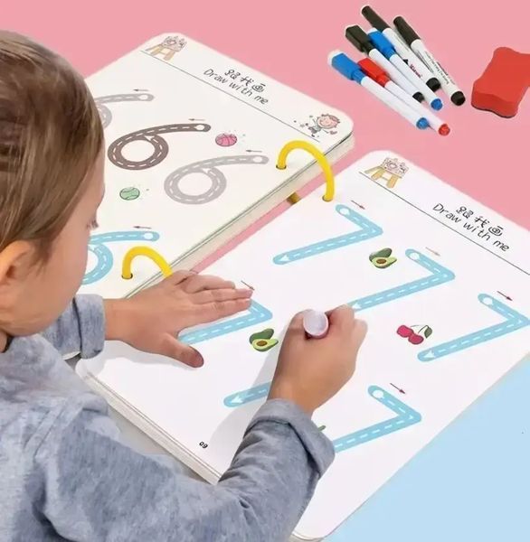 Розвиваюча книга Монтесорі Busy Book пиши-прай Stroke Line dot to dot 30 аркушів (60 завдань), від 2 років 00016383 фото