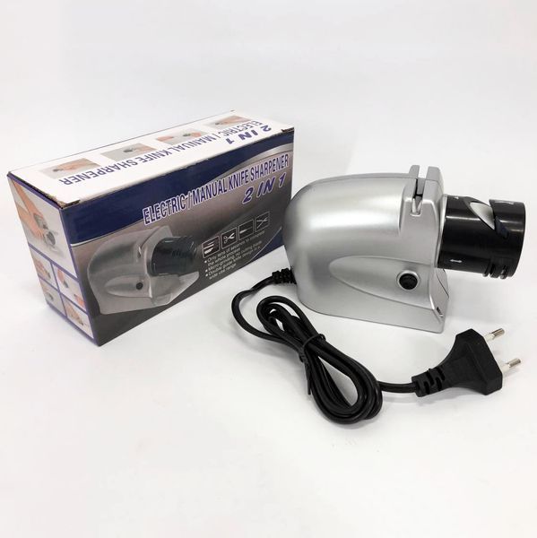 Електрична точила для ножів та ножиць ELECTRIC SHARPENER 220В, Електронна точила для заточування ножів 00018714 фото